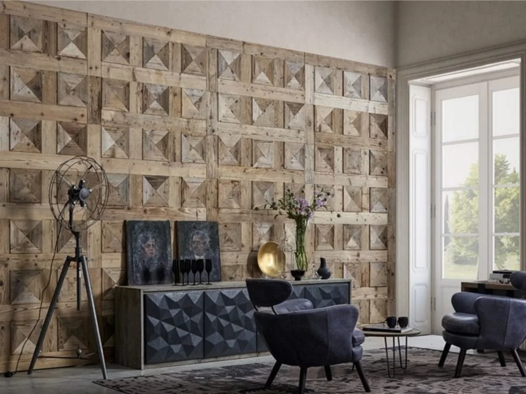 Стеновые панели из натурального дерева в интерьере Loft Look Стеновые панели из натурального дерева в интерьере