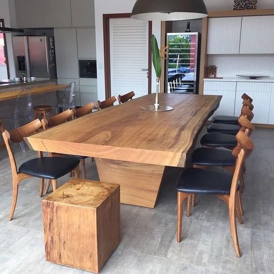 Столы из массива дерева опять в тренде Loft Look Столы из массива дерева опять в тренде
