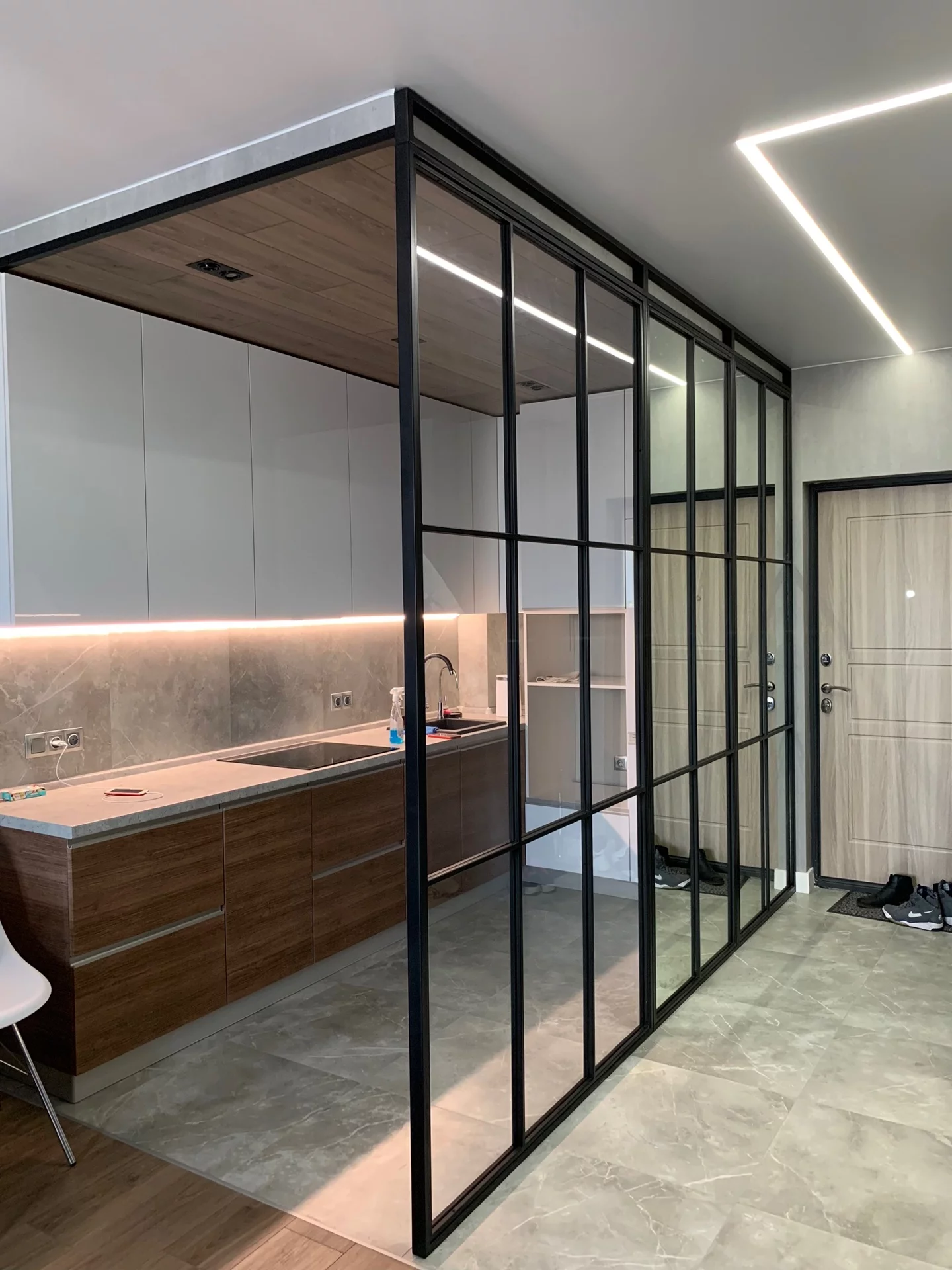 Перегородка лофт из металла и стекла Loft Look Лофт перегородки