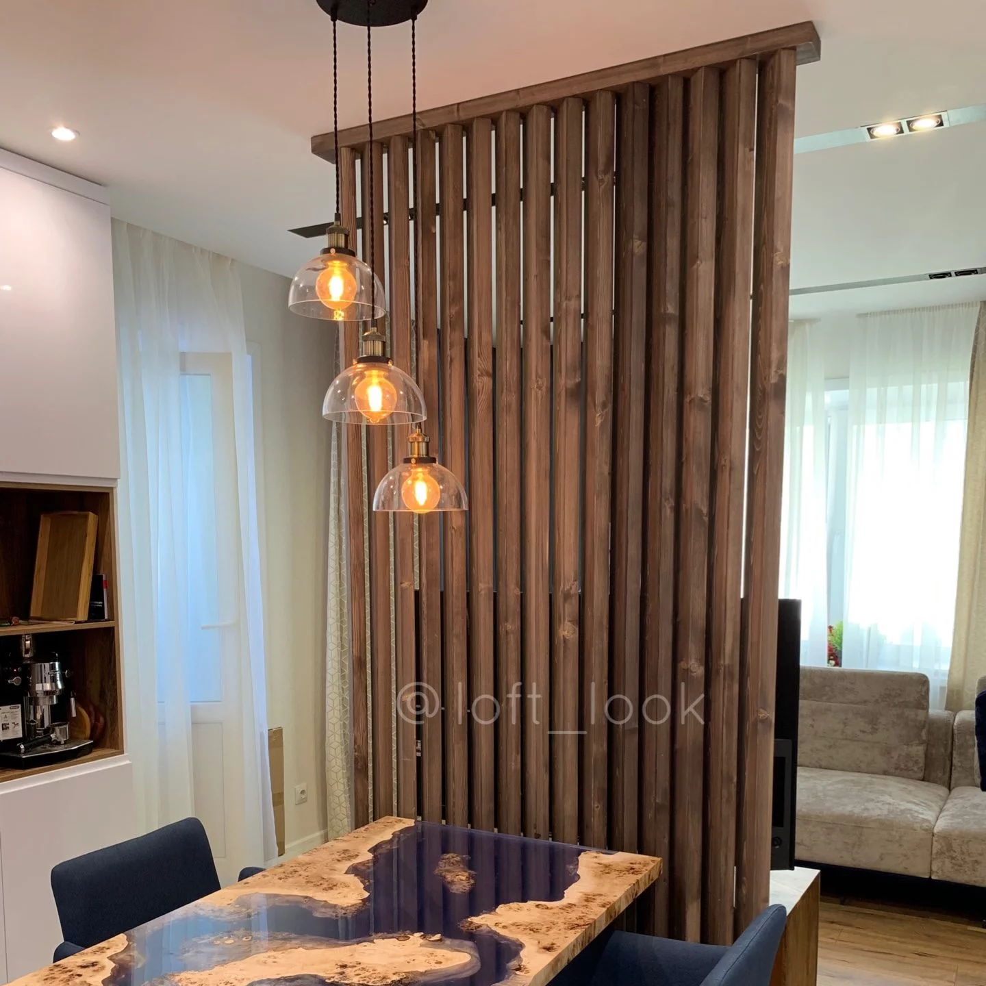 Перегородка из массива сосны Loft Look Перегородка из массива сосны