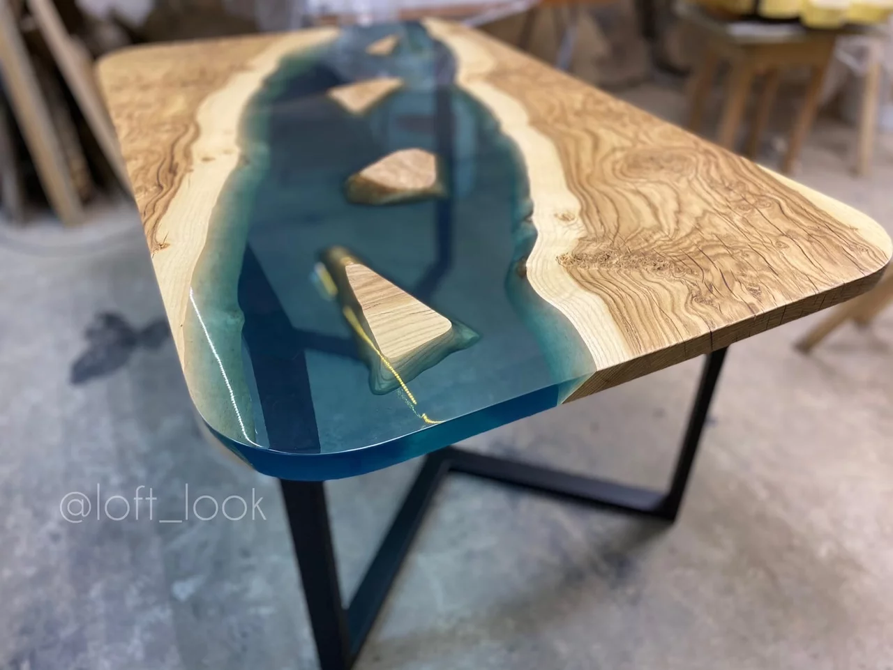 Стол со смолой эпоксидной Loft Look Epoxy resin table — фото 4