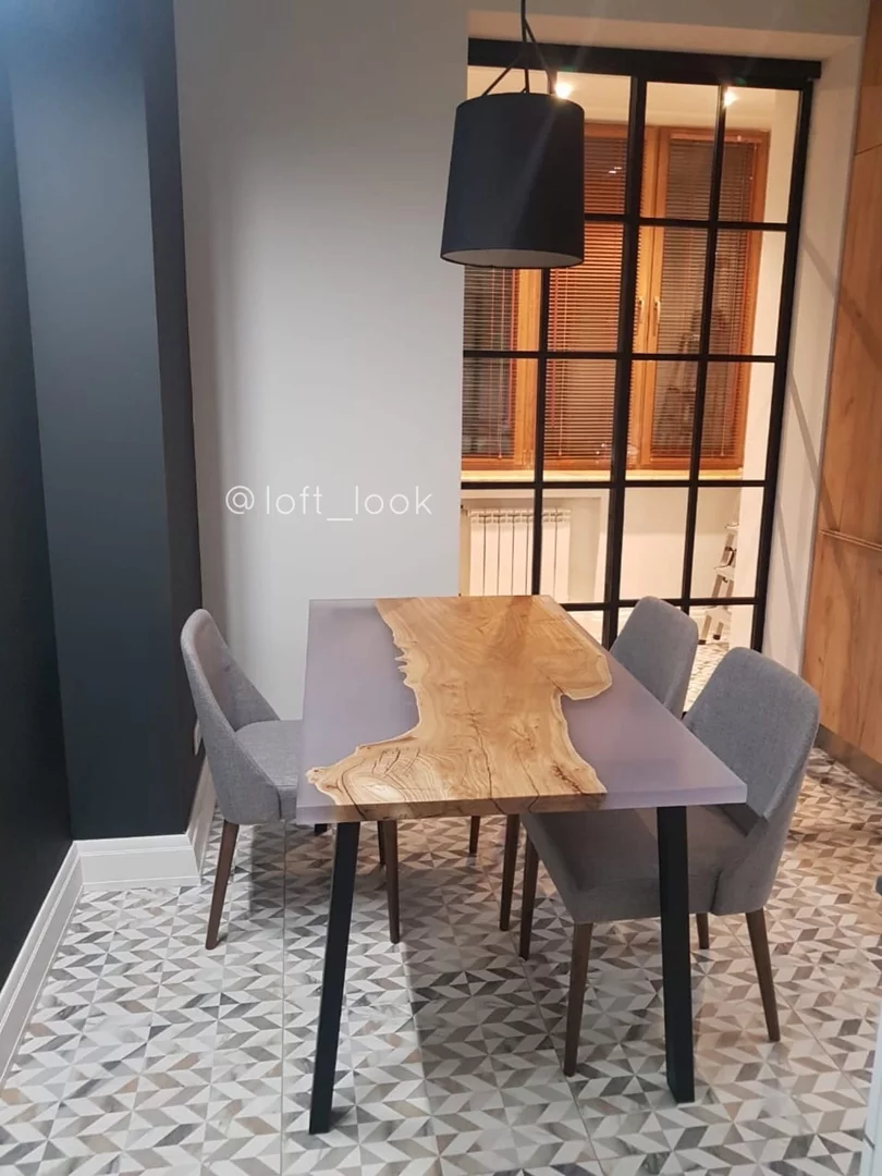 Brushed elm slab table — фото 5