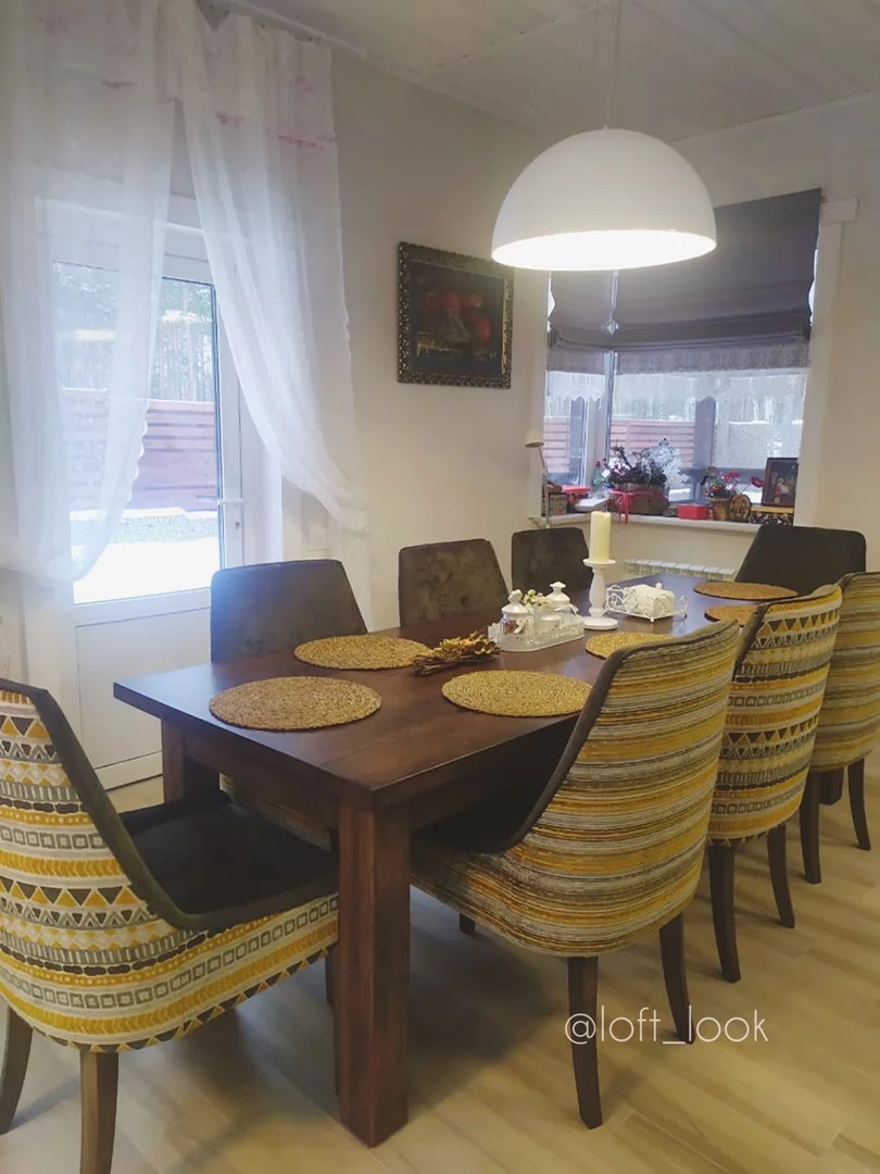 Kitchen table made of three oak slabs — фото 4
