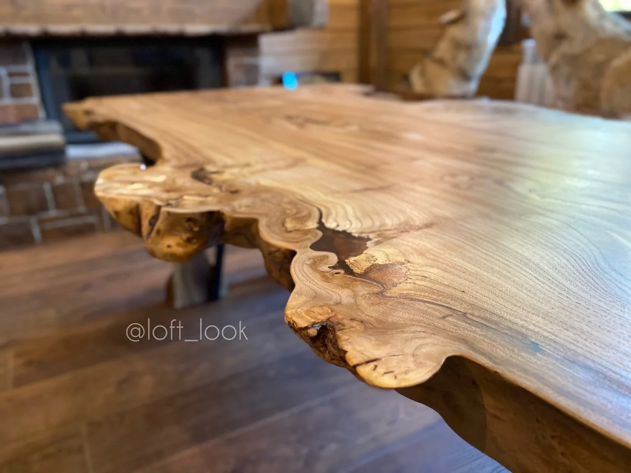 Designer table made of elm slab — фото 5