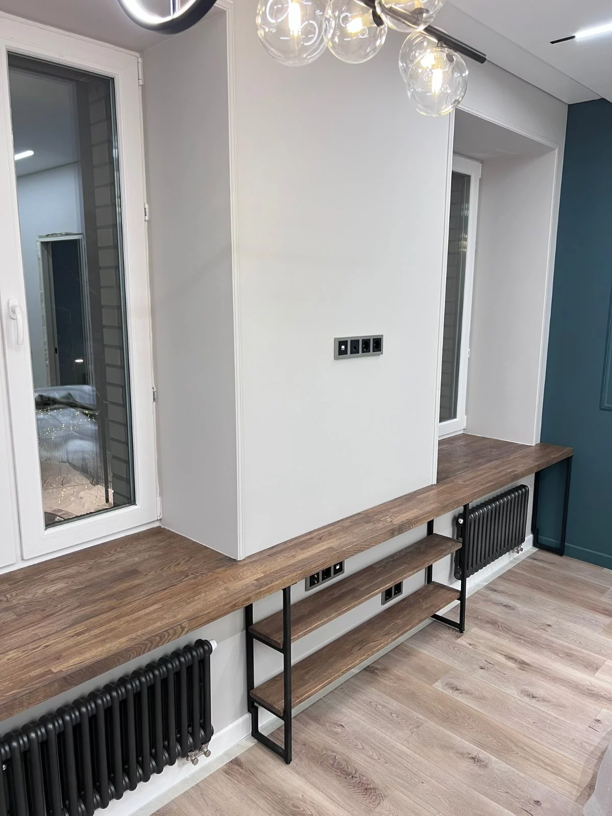 Подоконник из массива дуба с консольной полкой Loft Look Подоконник из массива дуба с консольной полкой — фото 6