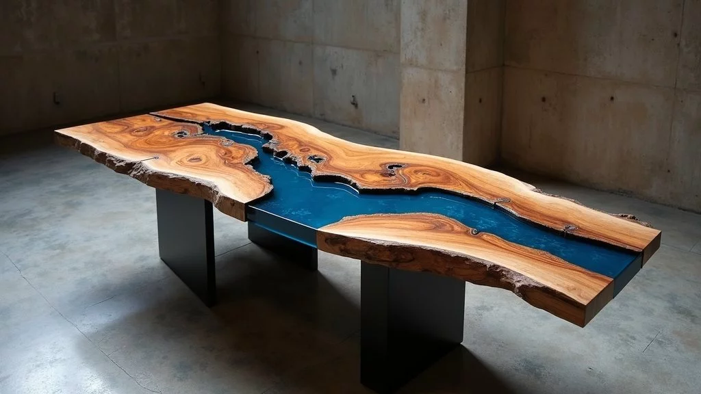 Стол из цельного спила: уникальная мебель с магией годовых колец для стильного интерьера вашего дома Loft Look Стол из цельного спила — иллюстрация 2