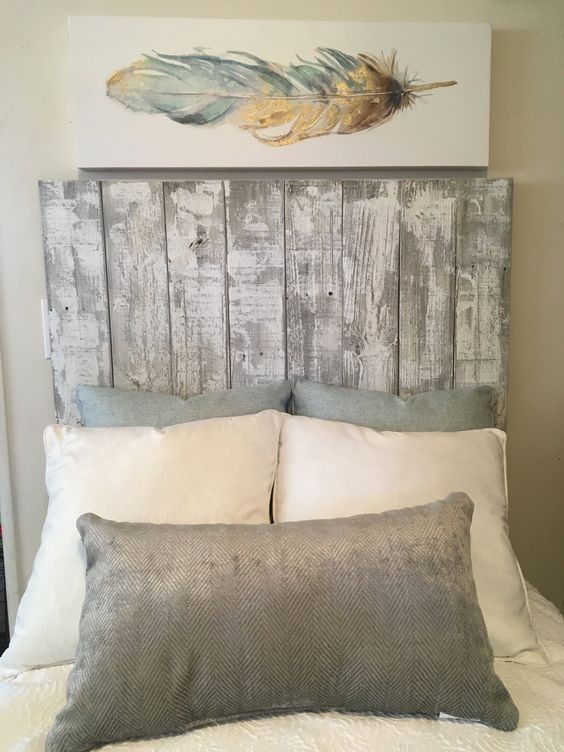 Амбарная доска в интерьере Loft Look Амбарная доска для изголовья