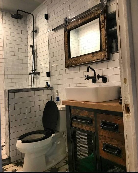 Зеркала в стиле лофт в интерьере