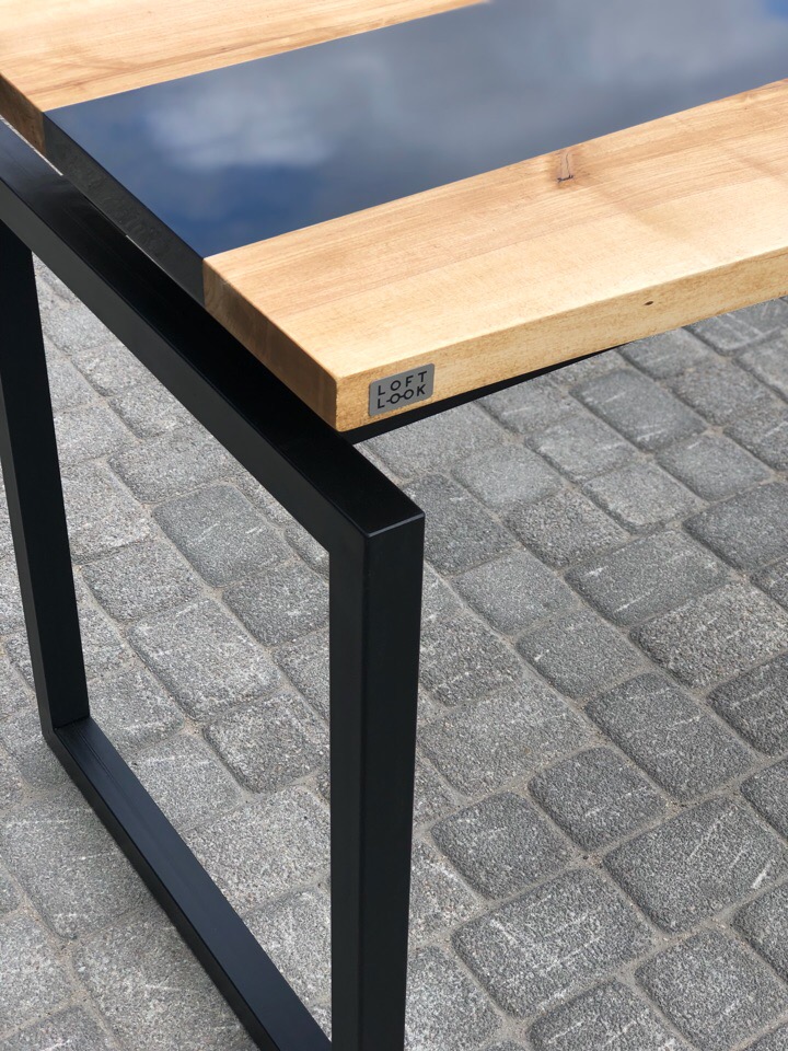 Офисный стол в стиле лофт с парящей столешницей Loft Look River office table with floating table top — фото 3