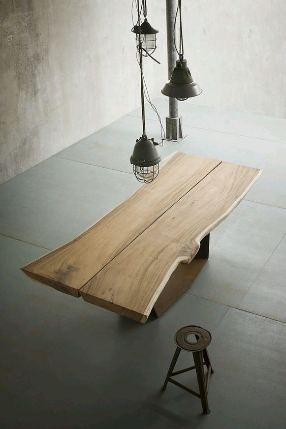 Столы из массива дерева опять в тренде Loft Look Столы из массива дерева опять в тренде